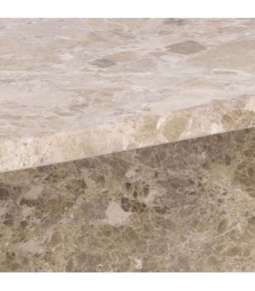 Diivanilaud VEGA 90x90xH42cm, pruun, marmor