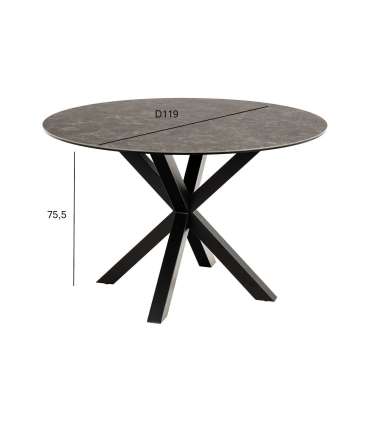 Söögilaud HEAVEN D119xH75,5cm, must