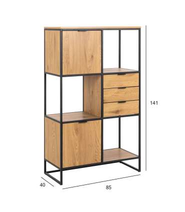 Riiul SWINDON 85x40xH141cm, naturaalne