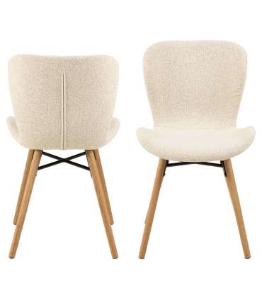 Tool BATILDA-A1 beež/tamm, 47x53xH82,5cm