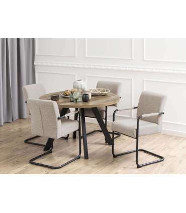 Söögilaud ZALIDA D120/210xH75cm, naturaalne