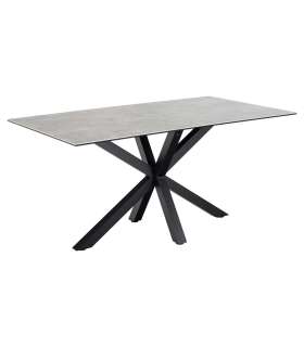 Söögilaud HEAVEN 160x90xH75,5cm, hall, keraamiline plaat, teras