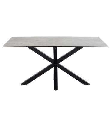 Söögilaud HEAVEN 160x90xH75,5cm, hall, keraamiline plaat, teras