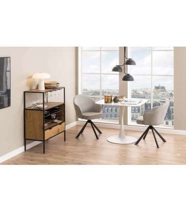 Söögilaud MALTA 90x90xH75cm, valge