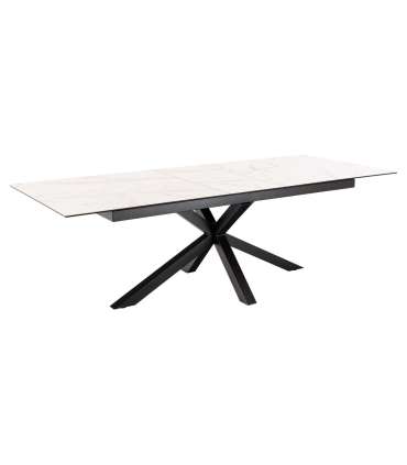 Söögilaud HEAVEN 200/240x100xH76cm, valge, keraamiline plaat