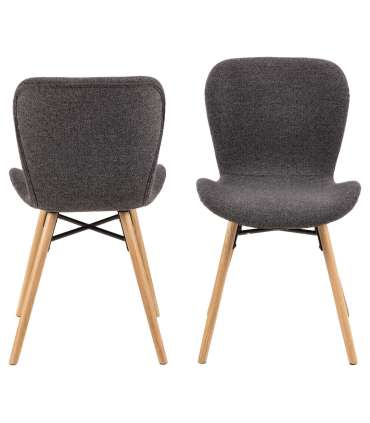 Tool BATILDA-A1 hall/tamm, 47x53xH82,5cm, bukleekangas, õlitatud puit