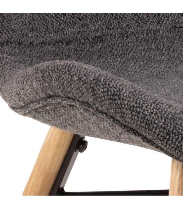 Tool BATILDA-A1 hall/tamm, 47x53xH82,5cm, bukleekangas, õlitatud puit