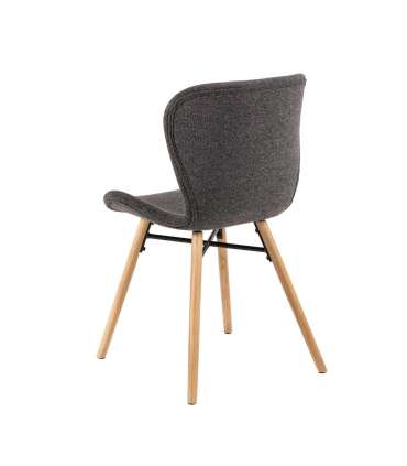 Tool BATILDA-A1 hall/tamm, 47x53xH82,5cm, bukleekangas, õlitatud puit