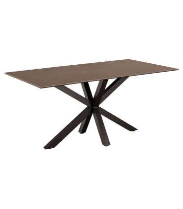 Söögilaud HEAVEN 160x90xH75,5cm, pruun, keraamiline plaat, teras