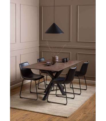 Söögilaud HEAVEN 160x90xH75,5cm, pruun, keraamiline plaat, teras