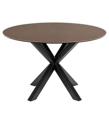 Söögilaud HEAVEN D119xH75,5cm, pruun, keraamiline plaat, teras