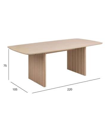 Söögilaud CHRISTO 220x105xH75cm, beež