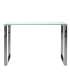 Konsoollaud KATRINE 110x40xH76cm, lauaplaat: läbipaistev klaas, jalad: kroomitud
