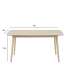 Söögilaud NAGANO 150x80xH75,5cm, lauaplaat: puit / tammespoon, jalad: täispuit, viimistlus: õlitatud valge pigmendiga