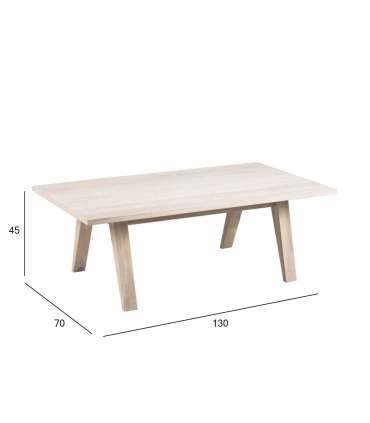 Diivanilaud A-LINE 130x70xH45cm, materjal: täispuit/tammespoon, viimistlus: õlitatud valge pigmendiga