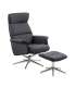 Tugitool recliner ALURA 74x111xH110cm, jalatoega, tumehall