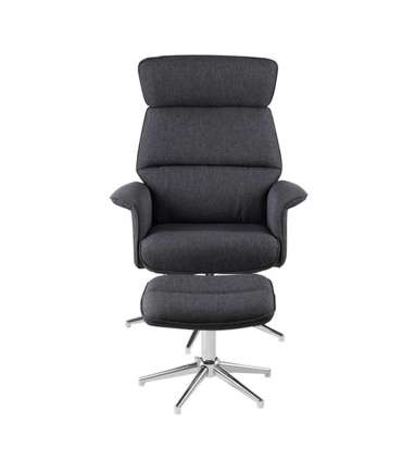 Tugitool recliner ALURA 74x111xH110cm, jalatoega, tumehall