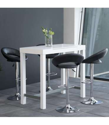 Барный стул PLUMP 56x50xH100см, сиденье и спинка: кожзаменитель, цвет: серый, ножка: хром