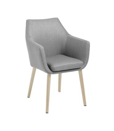 Стул / кресло NORA, светло-серый / дуб