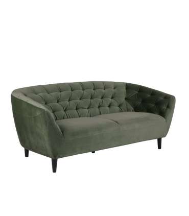 Diivan RIA 84x191xH78cm, 3-kohaline, kattematerjal: kangas, värvus: metsaroheline, jalad: kummipuu, värvus: must