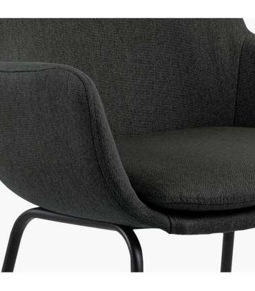 Baaritool LISA, 52x53xH100cm, tumehall, jalad: must metall