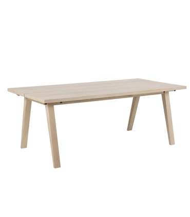 Söögilaud A-LINE 200x95xH74,6cm, tammespooniga mööbliplaat, puit, õlitatud valge pigmendiga