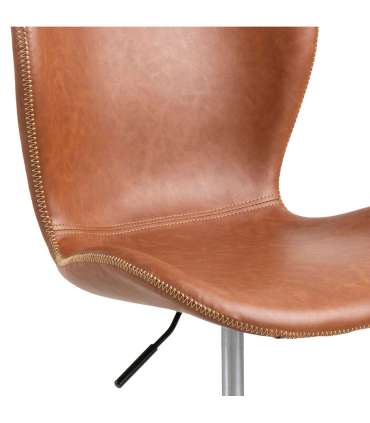 Töötool BATILDA 55x54xH87cm, brändi, kunstnahk, metall