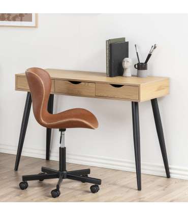 Töötool BATILDA 55x54xH87cm, brändi, kunstnahk, metall