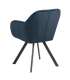 Cтул LOLA 57,5x61,5xH81,5см, вращающийся, материал: ткань, цвет: морской синий, ножки: чёрный металл