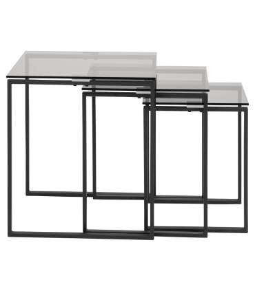 Diivanilauad 3tk KATRINE 50x50xH55cm, 43x43xH50cm, 36x36xH45cm, hall