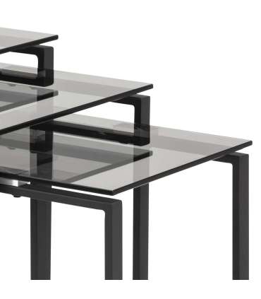 Diivanilauad 3tk KATRINE 50x50xH55cm, 43x43xH50cm, 36x36xH45cm, hall