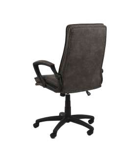 Töötool BRAD 67x69xH115cm, tumehall kangas / must jalarist