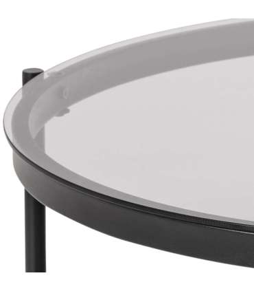 Diivanilaud BAYONNE, D79xH42cm, suitsuklaas, teras