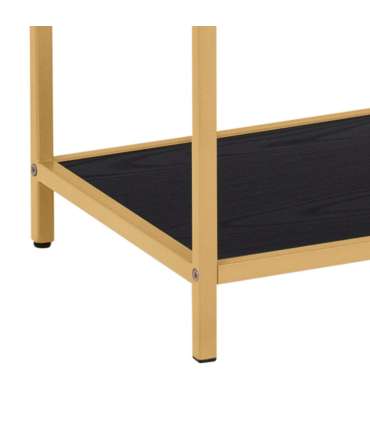 Riiul SEAFORD 77x35xH185cm, must/kuldne