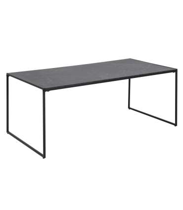 Diivanilaud INFINITY, 120x60xH48cm, must marmor, melamiin, metall