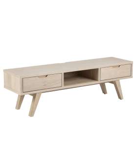 TV-laud A-LINE 150x40xH45cm, valge tamm