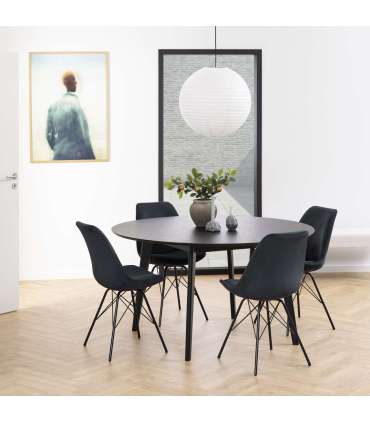 Söögilaud ROXBY D140xH76cm, must