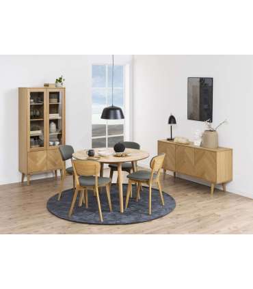 Tool MINSK 46,5x53xH80,5cm, helehall, tammepuidust jalad