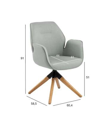 Tool AURA käetugedega, helehall/pruun