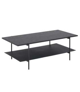 Diivanilaud ANGUS, 115x60xH40cm, must, melamiin, teras