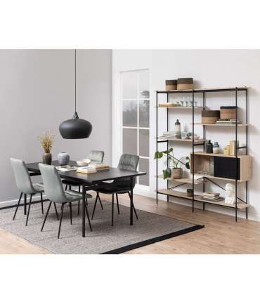 Обеденный стол ANGUS, 200x90xH74см, черный