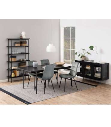 Обеденный стол ANGUS, 200x90xH74см, черный