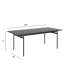 Söögilaud ANGUS, 200x90xH74cm, must