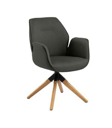 Tool AURA käetugedega, tumehall/tamm, 60,5x58,5xH91cm