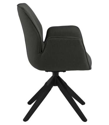 Tool AURA käetugedega, tumehall/must, 60,5x58,5xH91cm