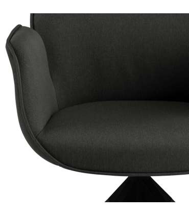 Tool AURA käetugedega, tumehall/must, 60,5x58,5xH91cm