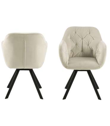 Tool LOLA käetugedega, kreem, 57,5x61,5xH81,5cm