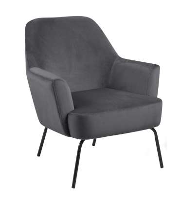 Tugitool MELISSA 75x75xH83cm, tumehall/ messing