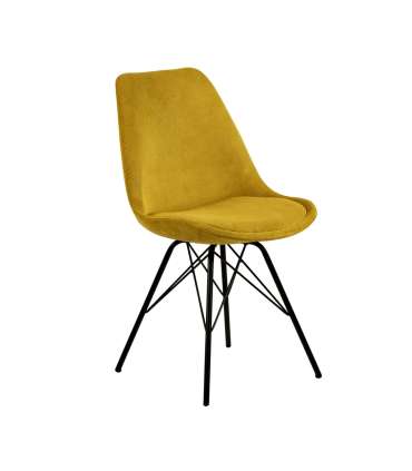 Tool ERIS, kollane, jalad: must, 48,5x54xH85,5cm