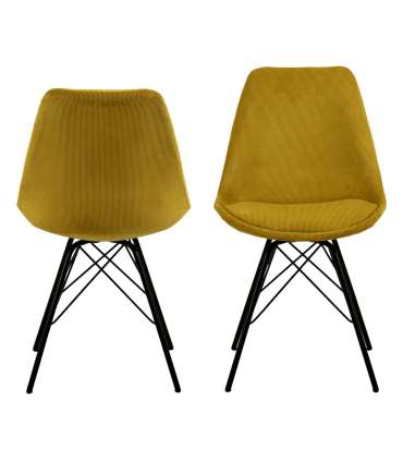 Tool ERIS, kollane, jalad: must, 48,5x54xH85,5cm